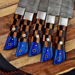 ชุดเชฟดีไซน์หมากรุกสีน้ำตาลดำ5ชิ้น - Product Image 3