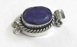 PREM bhaya 26X15X10MM โบราณ Lapis กล่องวงรีเข็มกลัดอัญมณี1-3เกลียวทอง18K 925ชุบเงิน - Product Image 2