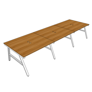 BFAB013-Contemporary Design ABamboo 6-Piece Cluster <b>Workstation</b> 360x120cm - Product Image 6