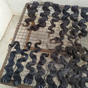 100% Indian Raw Natural Body Wave Color negro Paquetes al por mayor Proveedores de cutícula alineados Fabricantes baratos Extensiones de cabello humano - Product Image 5