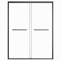 Cabine de douche / cloison en verre trempé sur mesure pour salle de bain - Système de porte coulissante pour la séparation des zones humides et sèches