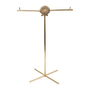 Nuevo soporte de joyería de Metal decorativo bastidores chapado en oro en forma de T soporte de exhibición largo joyería collar pulsera titulares - Product Image 1