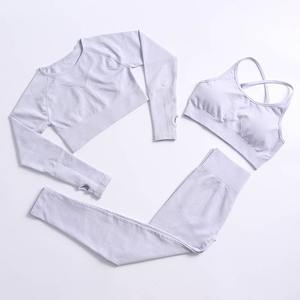 Soutien-gorge de sport pour femmes Running Yoga Bra Collocation Taille haute Leggings d'entraînement serrés Yoga Gym Fitness Set - Product Image 1