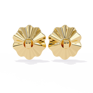 Brilliant 18K Gold Earring with Lab-Grown Diamond White Yellow Rose Gold Stud Earrings for Parties - Product Image 6
