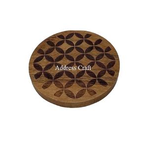 Meilleure vente sous-verre en bois napperons meilleure qualité sous-verre à thé vaisselle décorer utiliser des tapis et des tampons personnalisé Vintage Logo sous-verre - Product Image 1