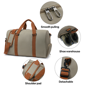 กระเป๋าทรงดัฟเฟิลพับได้ทำจากโพลีเอสเตอร์ผ้าอ๊อกซ์ฟอร์ดกันน้ำสำหรับผู้หญิงความจุมากกระเป๋าเดินทางกีฬาสไตล์ธุรกิจ - Product Image 3