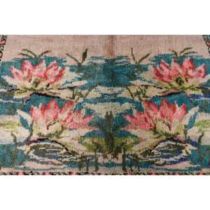 Alfombra Turca Vintage de 4.4x6.7 pies (133x204 cm), Alfombra Azul Abstracta - Product Image 2