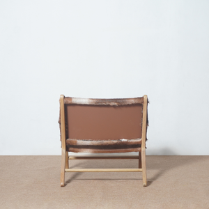 Chaise longue d'hôtel cadre en bois de teck de style moderne avec laine de chèvre couleur naturelle pour mobilier d'extérieur extérieur - Product Image 5