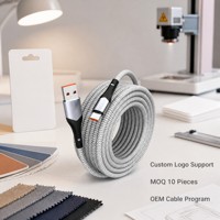 Câble de charge rapide USB-A vers Type-C XXD OEM 120W 6A, tressé, en cuivre étamé, plusieurs longueurs, logo personnalisé