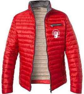 Chaqueta acolchada blanca de invierno con capucha y estampado personalizado de último diseño de moda para hombre, cuello alto de tela de lona - Product Image 1