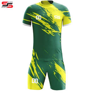 Venta caliente conjunto de camisetas de fútbol lisas logotipo personalizado camisetas de fútbol de moda 100% poliéster cómodo uniforme de fútbol desgaste - Product Image 6