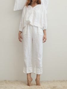 Ensemble de vêtements de nuit pour femmes en coton biologique Pyjamas doux et respirants Vêtements de nuit durables OEM ODM disponible - Product Image 2