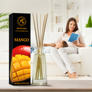 Diffuseur de parfum Aromatika Mango 100ml avec parfum tropical exotique, arôme de fruits longue durée pour la pièce - Product Image 6