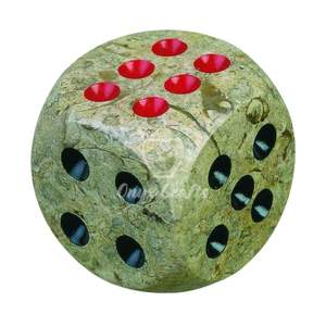 Dados de Ónix Verde Claro con Manchas Rojas, Cubo de Piedra Natural Pulida para Juegos Educativos de Matemáticas y Decoración de Escritorio - Product Image 2