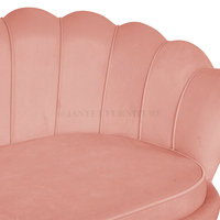 Canapé-lit multifonctionnel en velours rose coquille, style moderne unique, salon