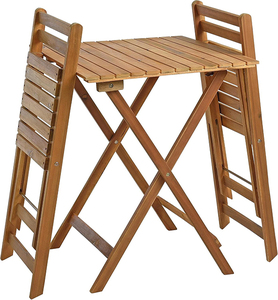 Juego de comedor de madera de teca Natural Weaviline, método de chapa de sabor bohemio, peso de remache plateado para cocina, pasillo, partición, sofá hexagonal - Product Image 2