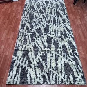 Moroccan Fluffy Wool Silk Carpets Rugs Hand Knotted Indian Jacquard Technique Machine Made Flat Weave Eco-friendly <b>Printed</b> - Product Image 1