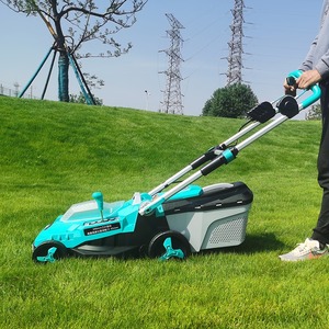 Nuevo 1400W Mini MOQ Herramientas de jardín de empuje manual 350mm Transmisión por correa 2 tiempos 125cc Desplazamiento del motor Cortacésped 24V Grado industrial - Product Image 6