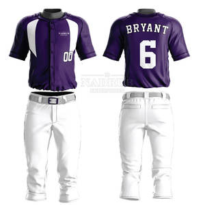 Uniforme de béisbol ligero y cómodo Precio razonable Diseño de logotipo personalizado Uniforme de béisbol - Product Image 5