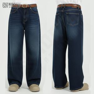 Pantalones Vaqueros de Algodón para Hombre, de Cintura Media, Rectos, Casuales, Ligeros, Transpirables, de Secado Rápido, con Logotipo Personalizado de Alta Calidad al por Mayor - Product Image 1