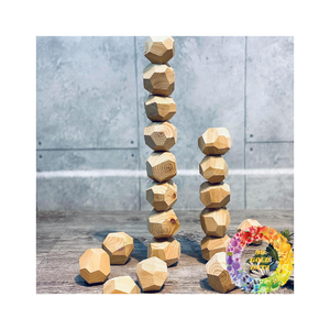 Juguete de roca de madera TUMI ISHI que ofrece habilidades de equilibrio de juego creativo y aprendizaje imaginativo para juego sensorial inspirado en Montessori - Product Image 1
