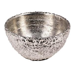 Bol à Fruits à piédestal en argent brut pour salon, fournisseur en gros bol à fleurs à piédestal en métal pour la cuisine - Product Image 2