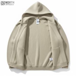 Suéter con bordado de letras personalizado de alta calidad, Sudadera con capucha y cremallera para hombre, estampado de tallas grandes, diseño personalizado, Color sólido Reversible - Product Image 3