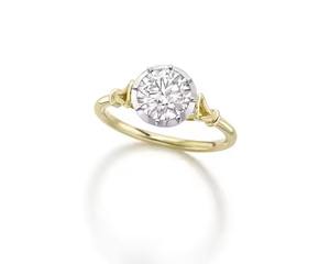 Anillo solitario de oro macizo de 14 quilates para mujer, diamante blanco cultivado en laboratorio para compromiso, boda o aniversario, joyería fina para esposa - Product Image 1