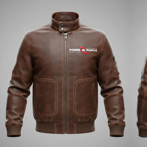 Chaqueta de Cuero para Hombre, Invierno, Nueva Moda, Doble Cara, Cuello Alto, Logotipo Frontal, Secado Rápido, Impermeable, Transpirable, Alta Calidad - Product Image 1