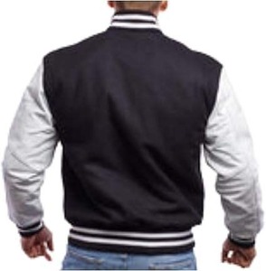 Veste d'université tendance pour hommes, style baseball universitaire, laine de haute qualité avec manches en cuir véritable, vêtements de sport d'hiver - Product Image 2