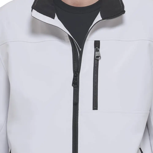 Chaqueta de invierno Softshell impermeable para hombre con capucha abrigo de bombardero de lona para ropa de esquí al aire libre cierre de cremallera - Product Image 5