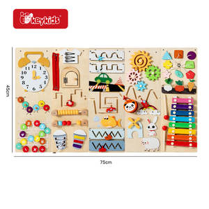 B2B, venta al por mayor, juguete Montessori educativo, tablero ocupado de pared de madera para niños W12D741 - Product Image 6