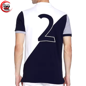 Vente en gros Polo 100% coton de qualité supérieure pour homme, design personnalisé en blocs de couleurs, manches courtes élégantes, été long et confortable - Product Image 5