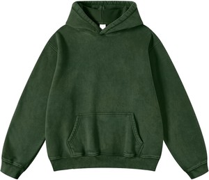 Sweat à capuche personnalisé pour hommes, délavé à l'acide, vintage, grande taille, 100% coton avec broderie dégradée - Product Image 1