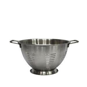 Colador redondo de acero inoxidable con mango, cuencos de cristal de Color plateado para cocina y Decoración de mesa - Product Image 6