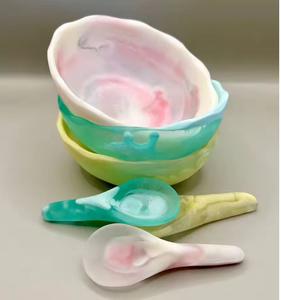 Nouvel arrivage de bol à salade rond en résine époxy outil de cuisine meilleure vente grand bol à fruits bol de service pour la maison hôtel restaurant - Product Image 3