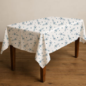Nappe en coton doux et lavable pour table à manger, idéale pour les tables carrées et rondes rectangulaires - Product Image 1