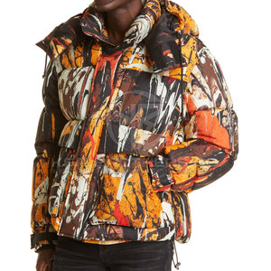 Functional <b>Men</b> Winter Puffer <b>Jacket</b> with Stand Collar Front Logo Multi-Pocket Design Stylish Finish Insulated Breathable Fabric - Product Image 5