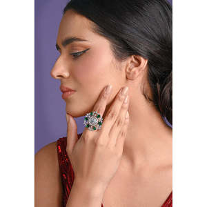 Anillos de Plata de Ley 925 de Primera Calidad para Mujer, Chapados en Oro Rosa y Rodio, con Incrustaciones Elegantes en Forma de Corazón, Modernos, de Acero Inoxidable - Product Image 3