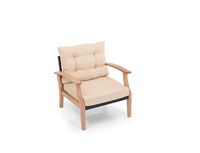 Fabriqué en Turquie, salon de jardin moderne 4 pièces, chaise et canapé en bois et métal, démontable, pour balcon et jardin, idéal pour les hôtels