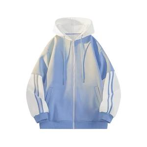 Sudadera con capucha y cremallera de gran tamaño personalizada de alta calidad ODM OEM | Sudadera de invierno de lana mezclada de algodón con diseño bordado - Product Image 3