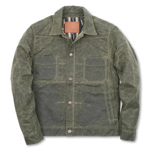 Veste en toile cirée décontractée personnalisée de haute qualité pour hommes, veste de streetwear élégante pour l'hiver - Product Image 5