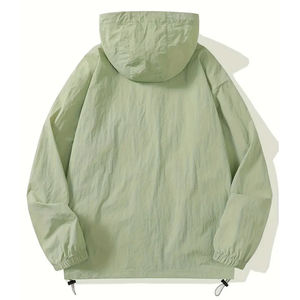 เสื้อโค้ทกีฬาแบบลำลองสำหรับผู้ชาย, เสื้อโค้ทกีฬาแบบซิปครึ่งหน้าเสื้อกันลมจากอุตสาหกรรมที่น่าตื่นตาตื่นใจ - Product Image 2