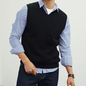 Collection de pulls sans manches en tricot chaud pour hommes, fabriqués en usine, en gros, pour les acheteurs professionnels. - Product Image 5