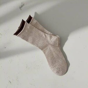 Calcetines transpirables de algodón para mujer para Otoño Invierno textura suave con logotipo personalizado puños desechables para uso diario en boutique - Product Image 5