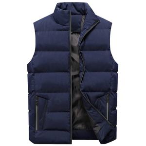 Winter Warm Male Clothing Crop <b>Top</b> Cotton Work Wear <b>Bubble</b> Puffer Sleeveless Men's Vests Waistcoats - Product Image 3