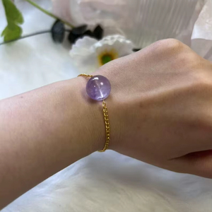 สร้อยข้อมือควอทซ์ทำด้วยมือพร้อมลูกปัดอัญมณีและโซ่ทองเครื่องประดับคริสตัลหรูหราสำหรับผู้หญิงแฟชั่นและการรักษา - Product Image 1