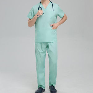 Tenues d'infirmière unisexes à manches courtes en tricot, respirantes, confortables et extensibles, avec pantalon droit - Product Image 4