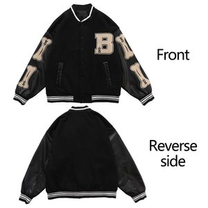 แจ็กเก็ตเบสบอลผ้าวูลสำหรับผู้ชายไซส์พิเศษ2025ออกแบบได้ตามที่ต้องการ - Product Image 5