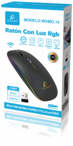 Mouse RGB Cablato ad Alta Risoluzione con Doppia Connessione Bluetooth e 2.4GHz, Tracking Ottico, per Destrorsi, Stile Carino per PC - Product Image 5